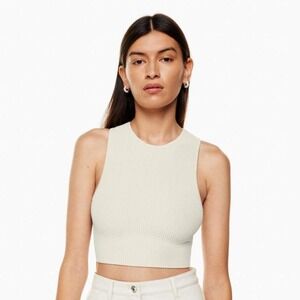 Babaton Sculpt Knit Ribbed Racer Cropped tank size XS